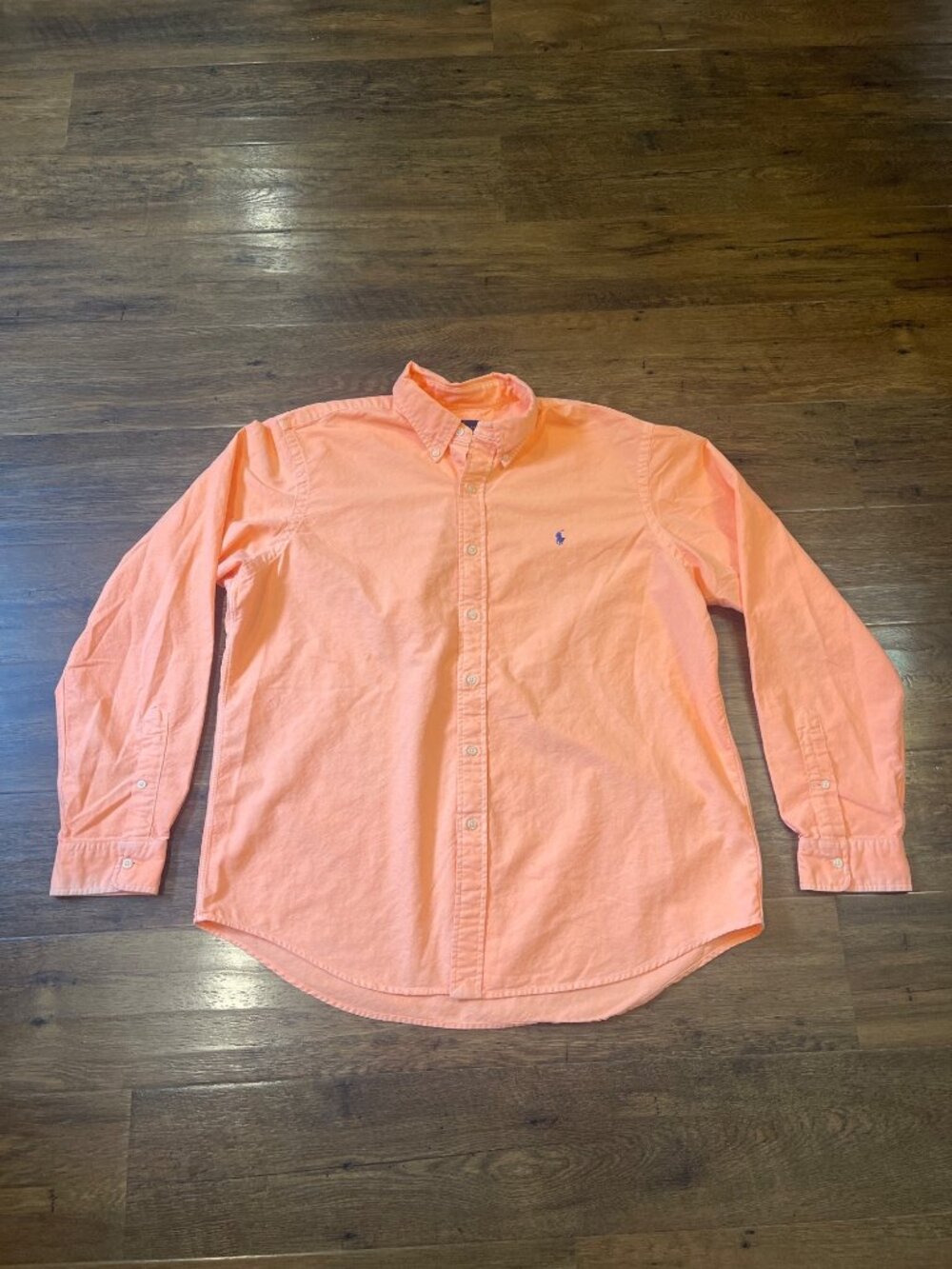 Ralph Lauren Long Sleeve Button Shirt Orange Sz XL